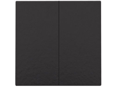 Afwerkingsset voor dubbele elektronische schakelaar of drukknop, piano black coated