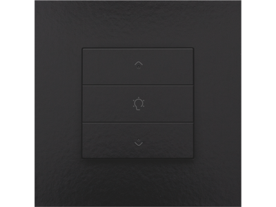 Enkelvoudige dimbediening voor Niko Home Control met leds, piano black coated