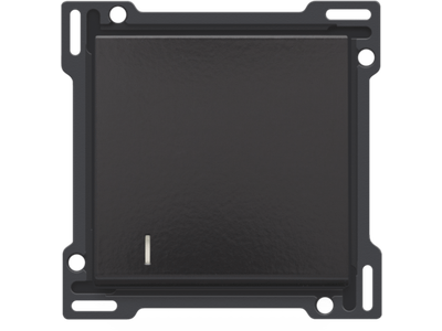 Afwerkingsset met lens voor enkelvoudige schakelaar of drukknop, piano black coated