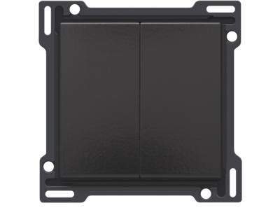 Afwerkingsset voor serieschakelaar, wisselschakelaar + drukknop N.O., dubbele wisselschakelaar of dubbele drukknop N.O. of N.G. , piano black coated