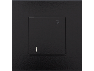 Hotelkaartschakelaar, sokkel, insteekklemmen en afwerkingsset, Bakelite® piano black coated