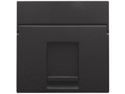 Centraalplaat data 1x RJ, Bakelite® piano black coated