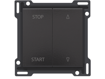 Afwerkingsset voor elektrisch gescheiden rolluikschakelaar, piano black coated