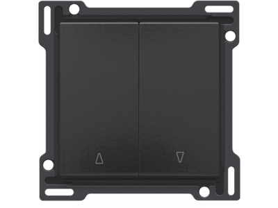 Afwerkingsset voor tweevoudige rolluikdrukknop, piano black coated