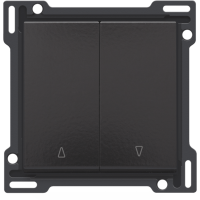 Set de finition pour double bouton-poussoir pour volets, piano black coated  Niko