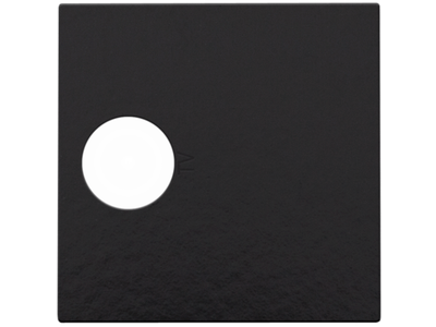 Afwerkingsset voor enkelvoudige coaxaansluiting voor tv, Bakelite® piano black coated