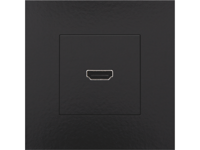 Afwerkingsset met HDMI-naar-schroefaansluiting, Bakelite® piano black coated