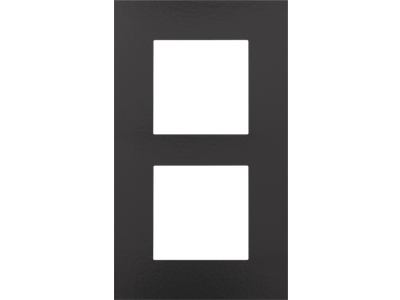 Tweevoudige afdekplaat met 60 mm verticale centerafstand Niko Pure Bakelite® piano black