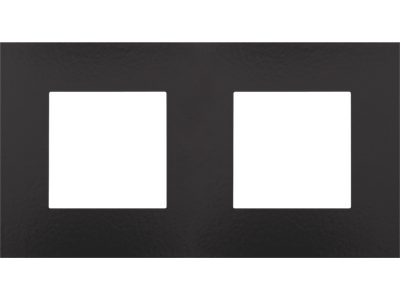 Tweevoudige afdekplaat met 71 mm centerafstand Niko Pure Bakelite® piano black