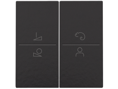 Afwerkingsset voor ledbediening met draadloze schakelaar, Bakelite® piano black coated