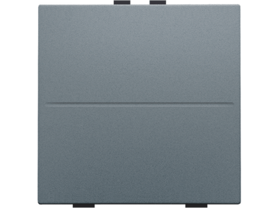 Enkelvoudige toets voor draadloze schakelaar of drukknop met twee toetsen, steel grey coated