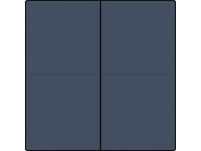 Tweevoudige toets, draadloos, voor draadloze dimschakelaar (Hue®, Bluetooth®, EnOcean®, KNX®), steel grey coated