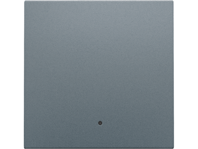 Afwerkingsset met lens voor elektronische schakelaar of drukknop, steel grey coated