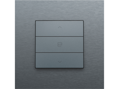 Enkelvoudige motorbediening voor Niko Home Control, steel grey coated