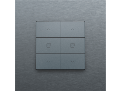 Dubbele motorsturingsbediening voor Niko Home Control, steel grey coated