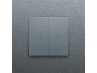 Dubbele dimbediening voor Niko Home Control, steel grey coated