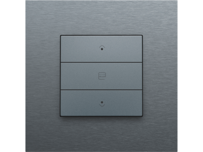 Enkelvoudige motorsturingsbediening met led voor Niko Home Control, steel grey coated