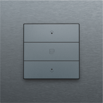 Commande de moteur simple avec LED pour Niko Home Control, steel grey coated 