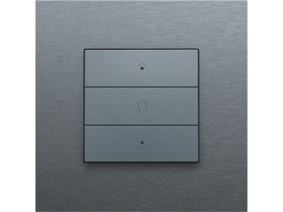 Enkelvoudige dimbediening voor Niko Home Control met leds, steel grey coated
