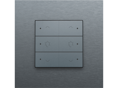 Dubbele dimbediening met led voor Niko Home Control, steel grey coated