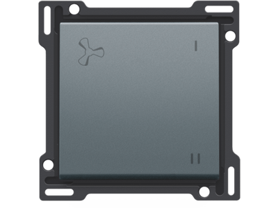 Afwerkingsset voor mechanisch gecontroleerde ventilatiebediening, steel grey coated