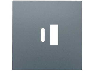 Afwerkingsset voor dubbele smart USB-A en USB-C-lader, alu steel grey coated