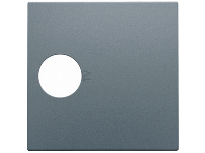 Afwerkingsset voor enkelvoudige coaxaansluiting voor tv, alu steel grey coated