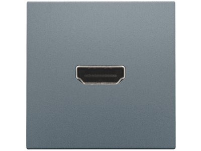 Afwerkingsset met HDMI-naar-HDMI-aansluiting, alu steel grey coated