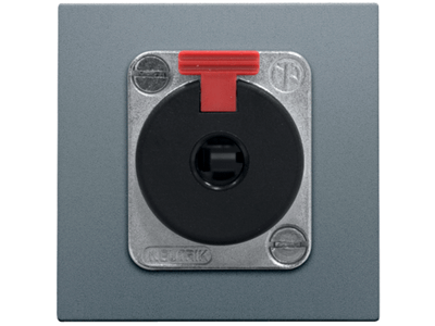 Afwerkingsset voor XLR- of JACK-aansluiting, alu steel grey coated