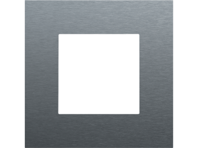 Enkelvoudige afdekplaat Niko Pure alu steel grey