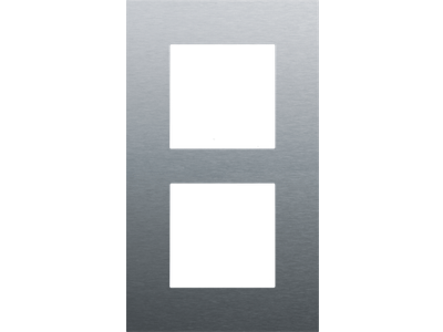 Tweevoudige afdekplaat met 60 mm verticale centerafstand Niko Pure alu steel grey