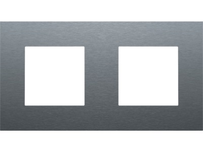 Tweevoudige afdekplaat met 71 mm centerafstand Niko Pure alu steel grey