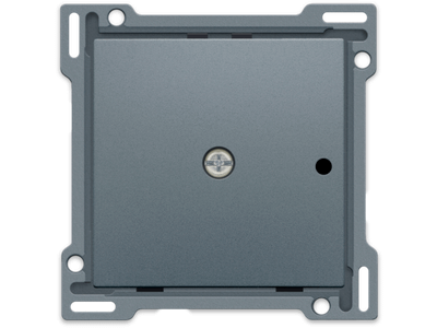 Afwerkingsset voor 1-kanaals inbouw RF-ontvanger met enkelpolig (potentiaalvrij) schakelcontact of inbouw RF-ontvanger met rolluikfunctie, steel grey coated