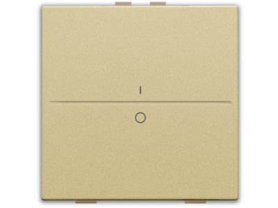 Enkelvoudige toets met opdruk 'I' en '0' voor draadloze schakelaar of drukknop met twee toetsen, gold coated