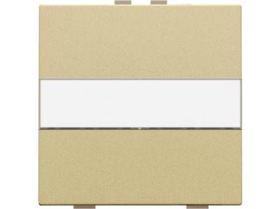 Enkelvoudige toets met tekstveld voor draadloze schakelaar of drukknop met 2 bedieningsknoppen, gold coated