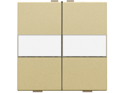 Tweevoudige toets met tekstveld voor draadloze schakelaar of drukknop met 4 bedieningsknoppen, gold coated