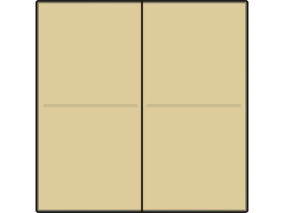 Tweevoudige toets, wireless, voor het Hue systeem alu gold coated