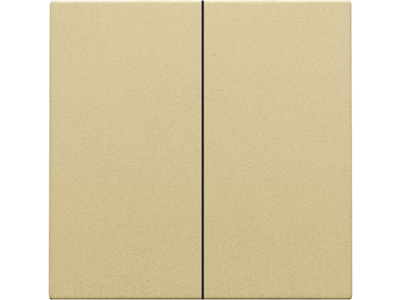 Afwerkingsset voor dubbele elektronische schakelaar of drukknop, gold coated