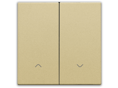 Afwerkingsset voor dubbele elektronische rolluikschakelaar, gold coated