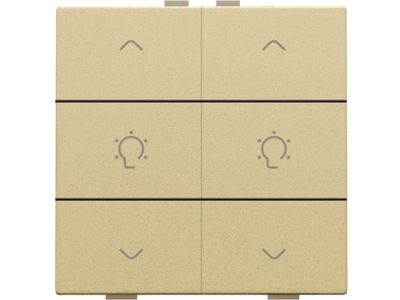 Dubbele dimbediening voor Niko Home Control, gold coated