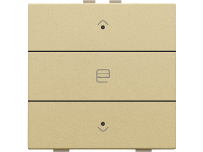 Enkelvoudige motorsturingsbediening met led voor Niko Home Control, gold coated