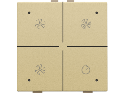 Ventilatiebediening met led voor Niko Home Control, gold coated