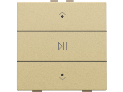 Enkelvoudige audiobediening met leds voor Niko Home Control, alu gold coated