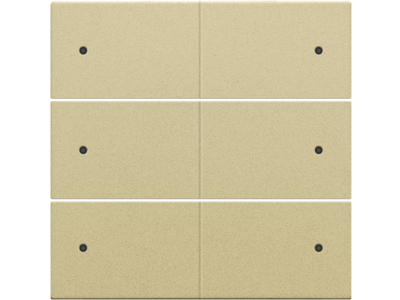 Afwerkingsset voor 6-voudige potentiaalvrije drukknop, 24 V, met leds, gold coated