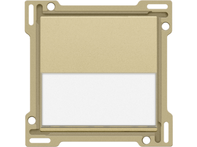 Afwerkingsset met tekstveld voor enkelvoudige schakelaar of drukknop, gold coated