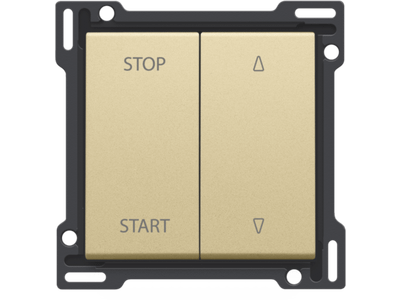 Afwerkingsset voor elektrisch gescheiden rolluikschakelaar, gold coated