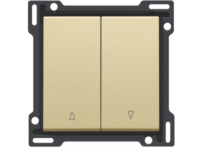 Afwerkingsset voor tweevoudige rolluikdrukknop, gold coated