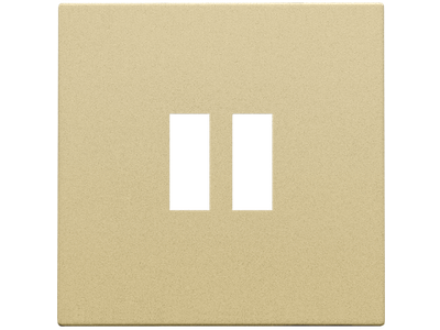 Afwerkingsset voor dubbele USB-A-lader, alu gold coated
