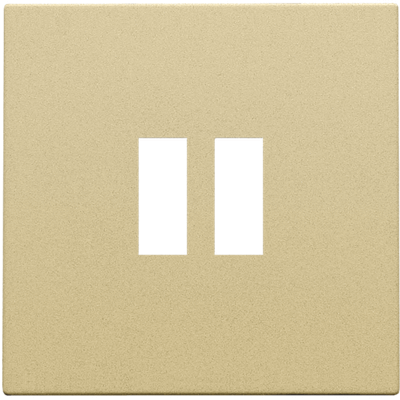 Afwerkingsset voor dubbele USB-A-lader, alu gold coated  Niko