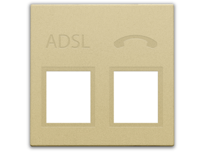 Centraalplaat adsl - tel, alu gold coated